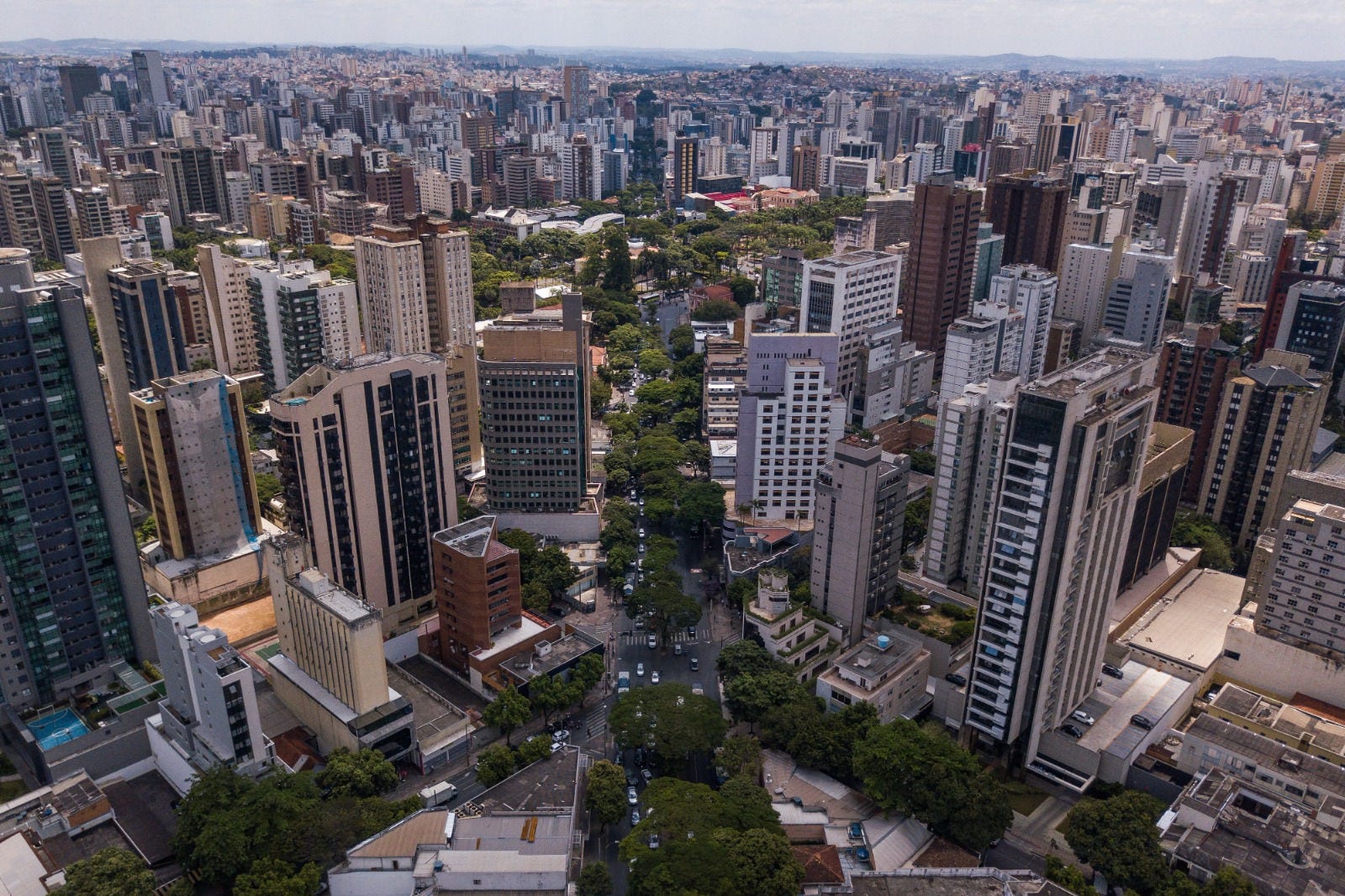 Vista aérea da Savassi, bairro mais caro de Belo Horizonte