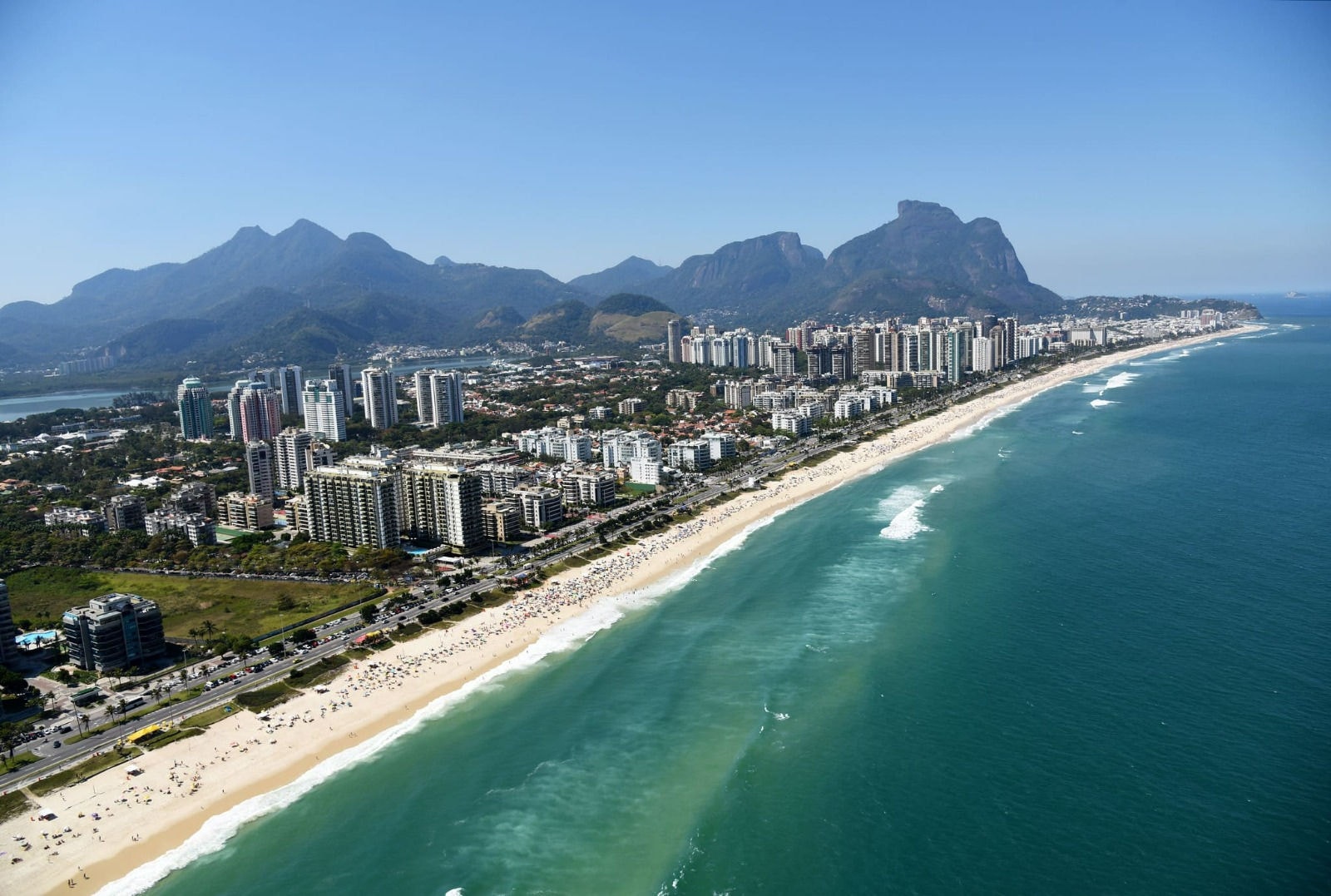 Vista aérea da Barra da Tijuca, na Zona Oeste do Rio de Jsneiro