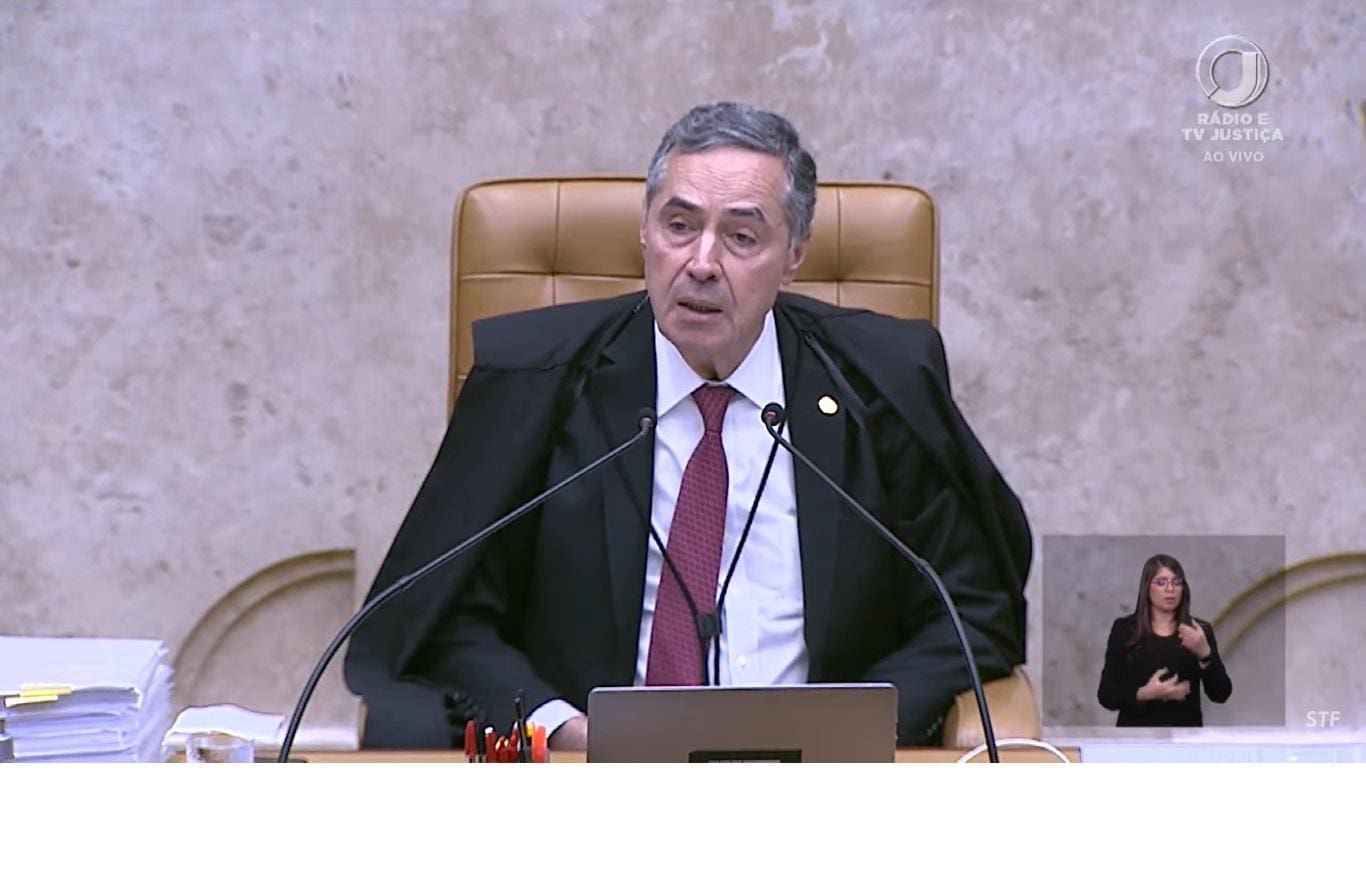Presidente do Supremo Tribunal Federal, Luís Roberto Barroso, durante sessão da Corte