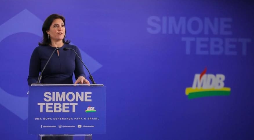 Simone Tebet foi lançada como pré-candidata à Presidência da República em 8 de dezembro