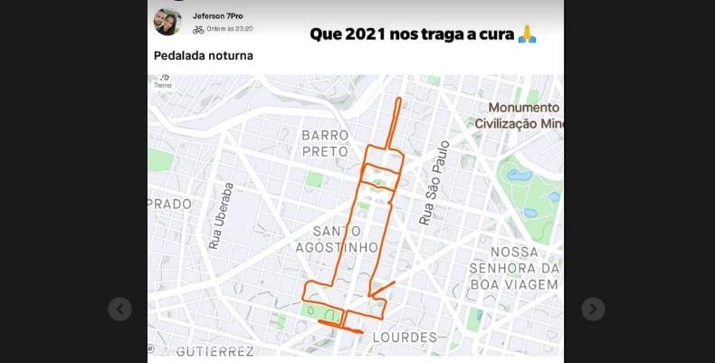 Advogado fez 'rota da vacina' com sua bike