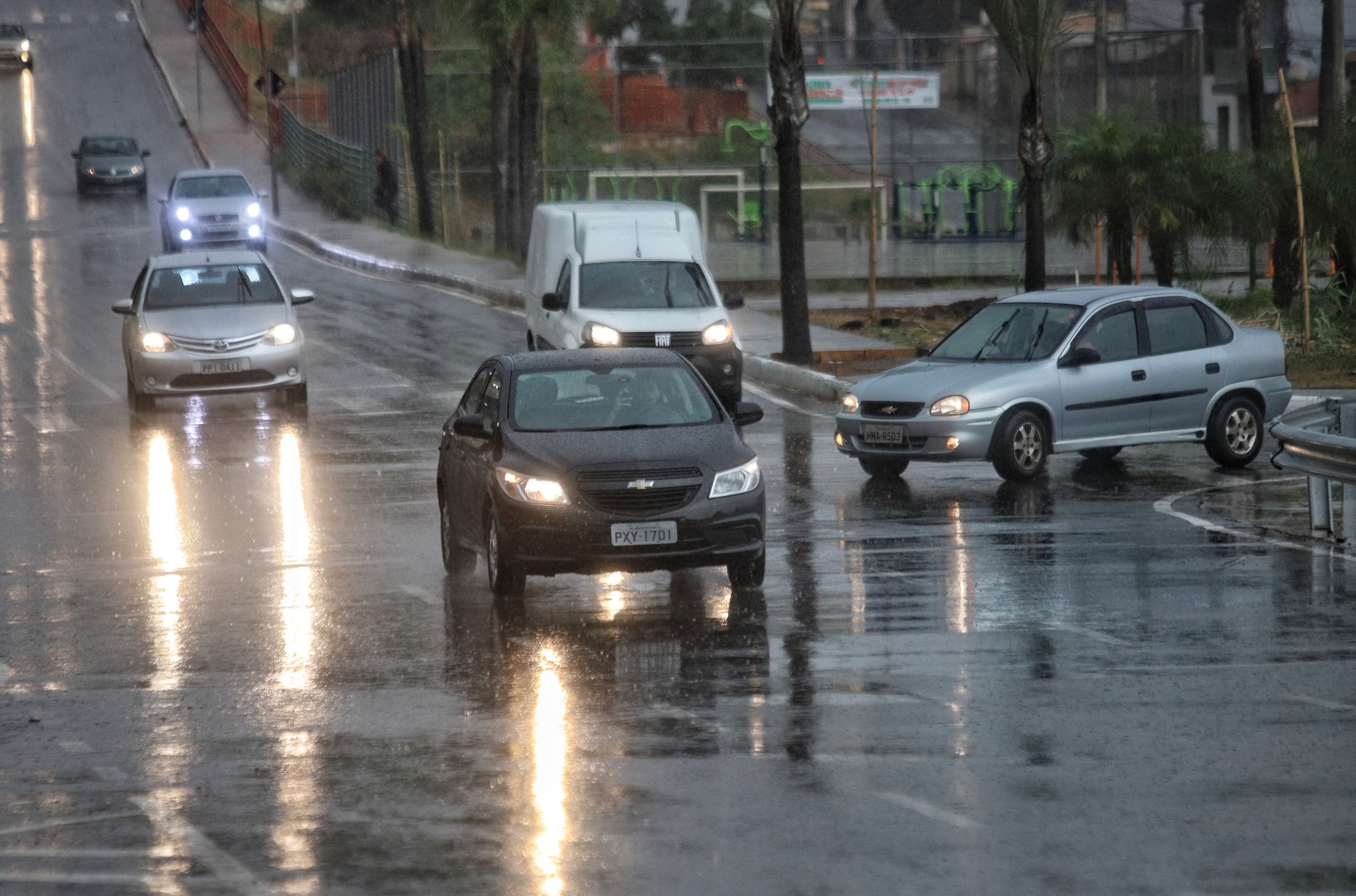 Chuva em Contagem, na região metropolitana de BH  