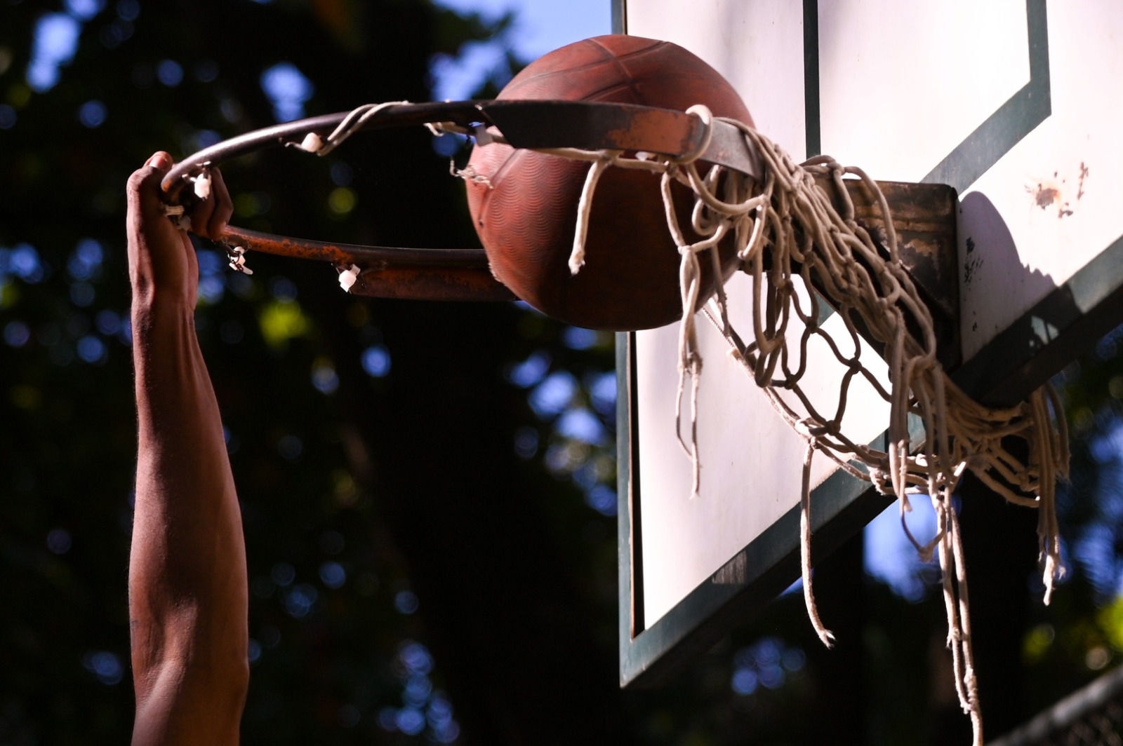 Quadra de basquete no Parque Municipal de BH
