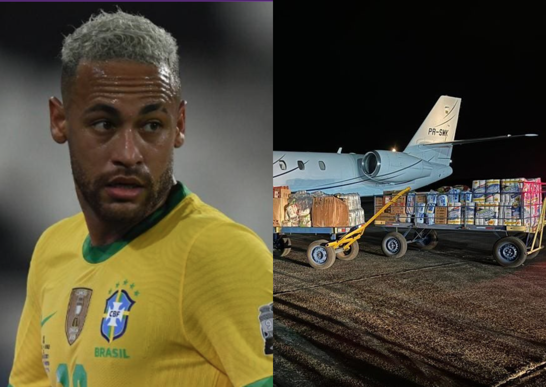 Neymar enviou um avião com duas toneladas de suprimentos ao Rio Grande do Sul