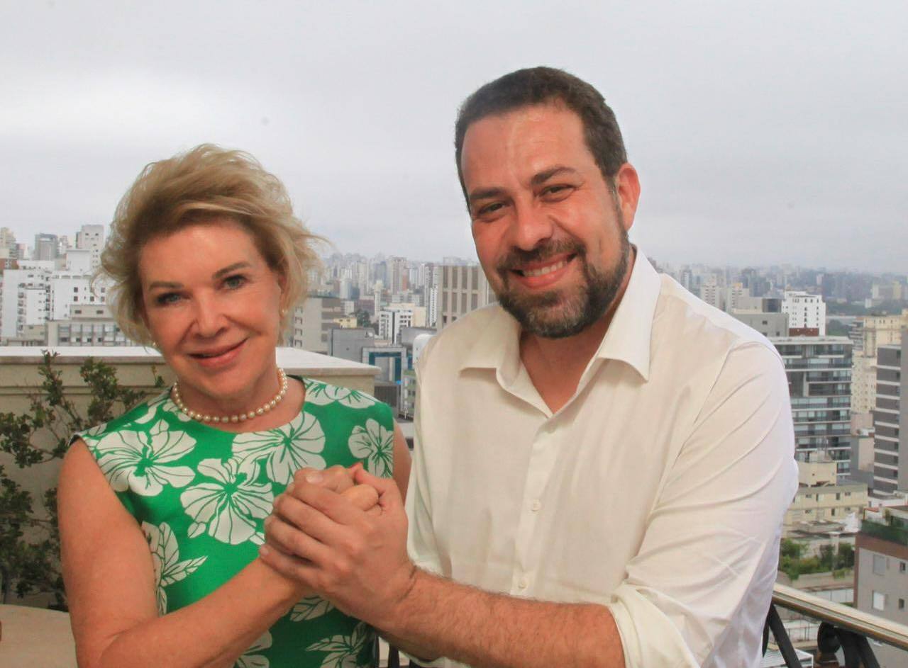 Marta Suplicy e Guilherme Boulos após encontro com objetivo de fechar chapa eleitoral em São Paulo