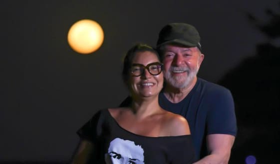 Na imagem, o presidente Lula e a primeira-dama, Janja da Silva