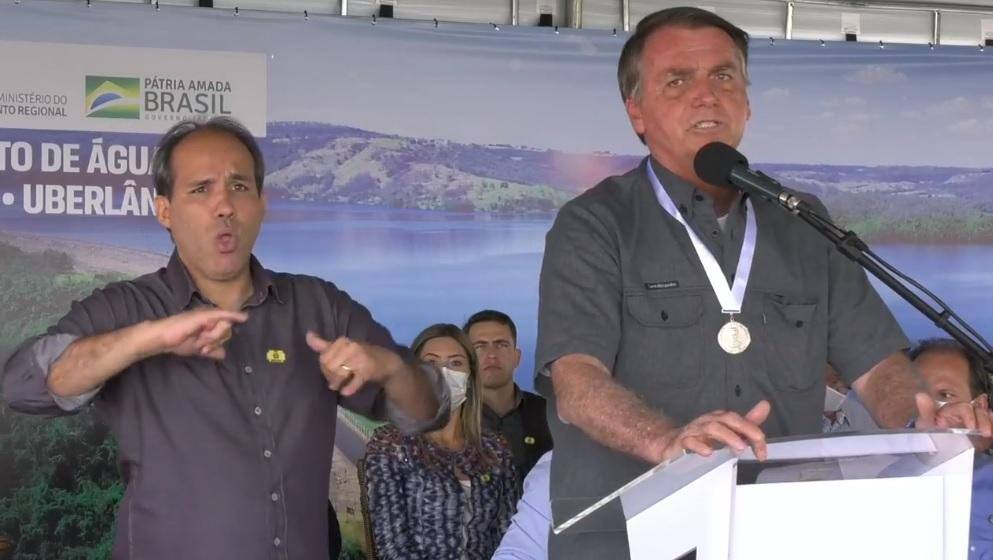Bolsonaro, durante visita a Uberlândia