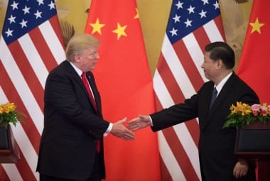 O presidente americano Donald Trump e seu colega chinês, Xi Jinping