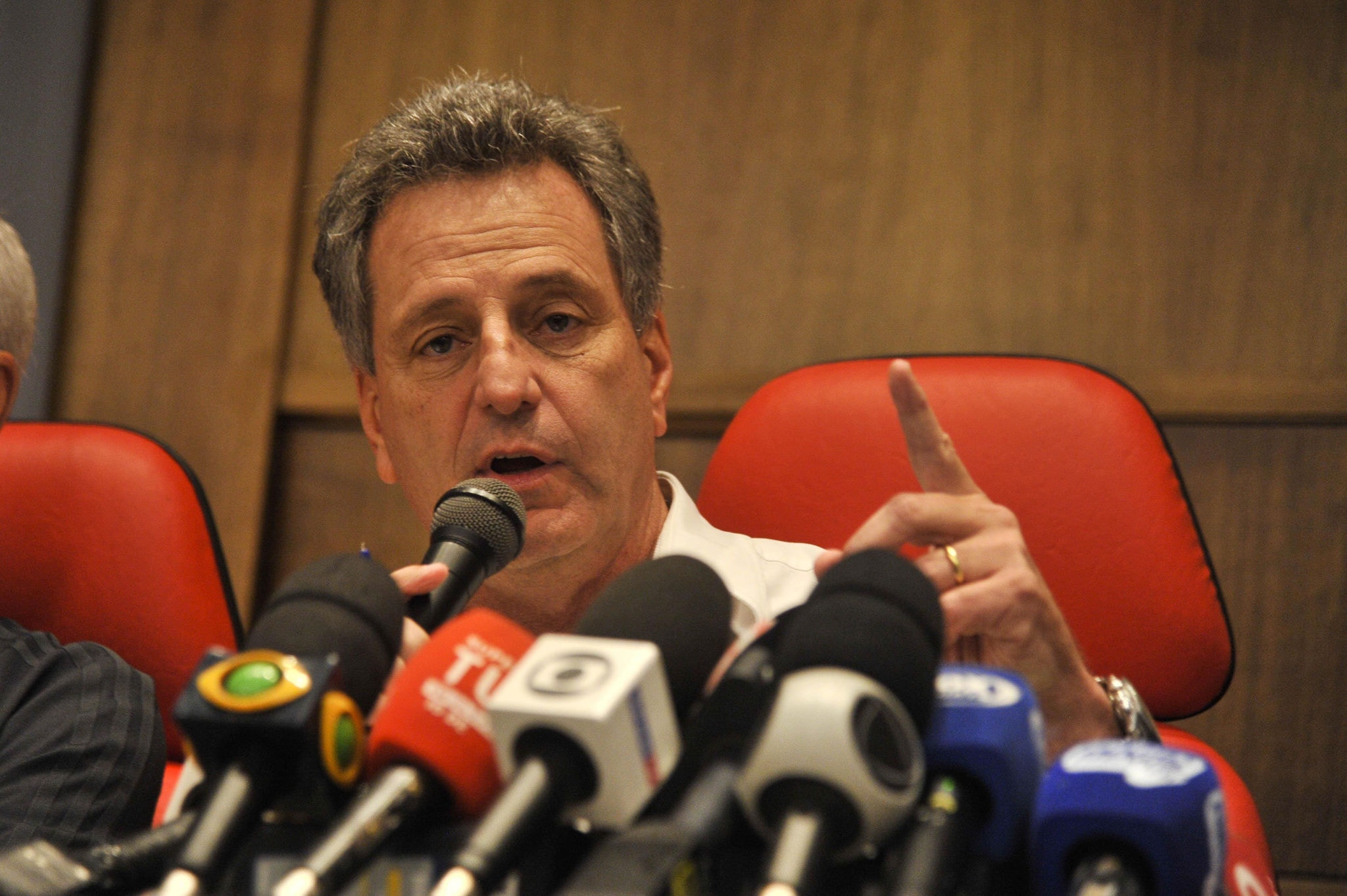 O presidente do Flamengo, Rodolfo Landim