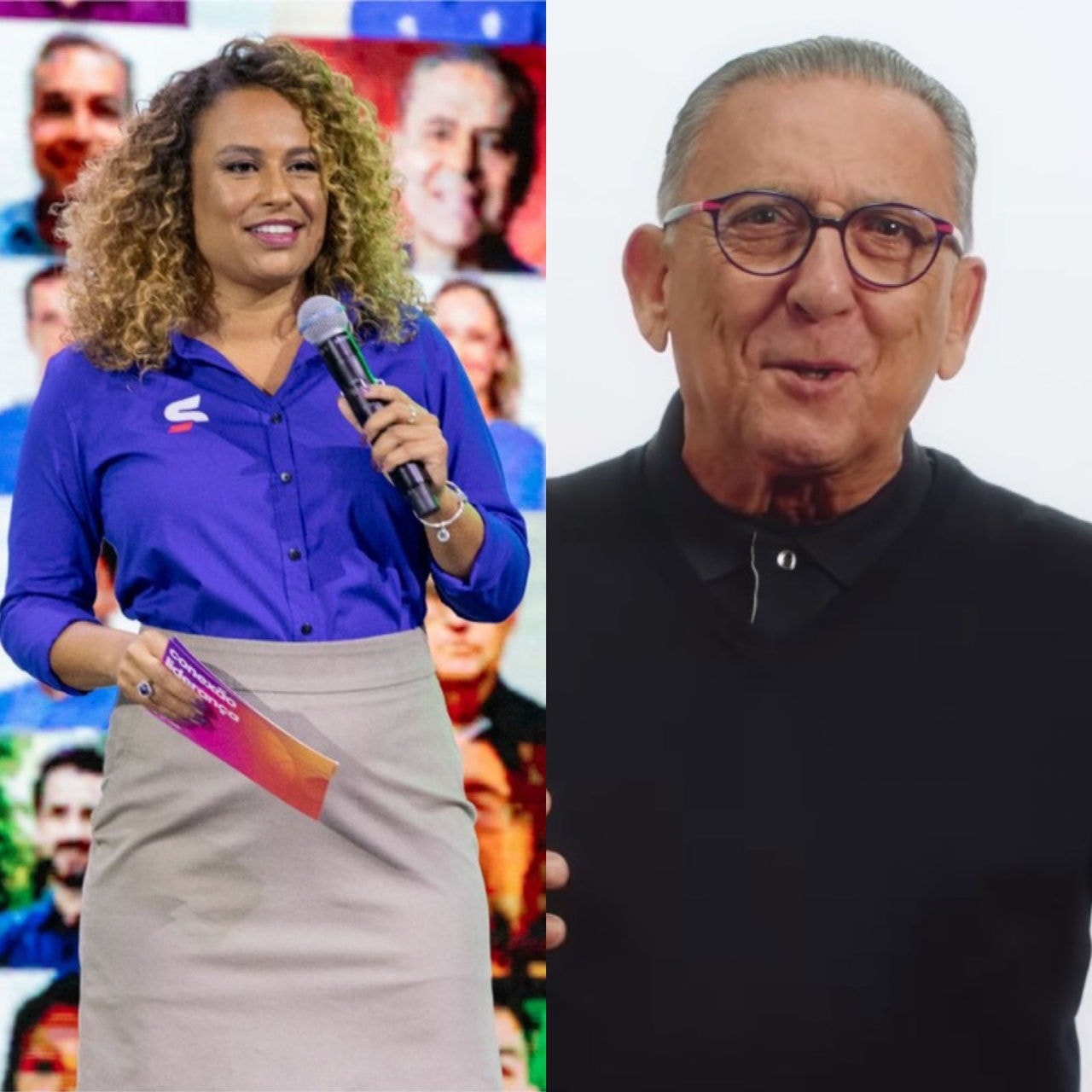 Galvão Bueno vai apresentar reality com Karine Alves