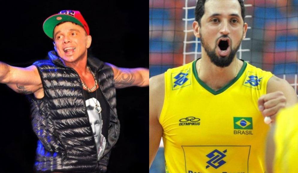 Cantor Netinho e jogador Maurício Souza