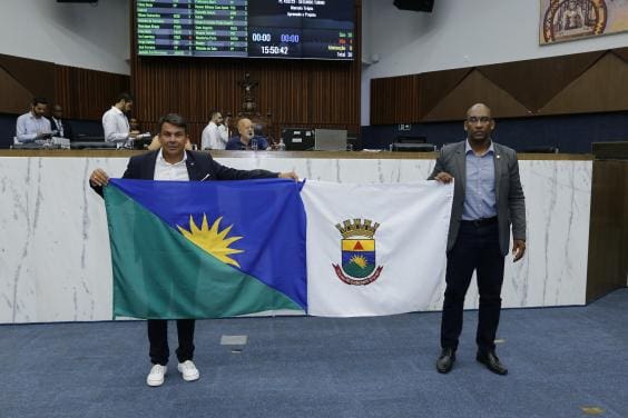 Vereadores Cleiton Xavier e Jorge Santos