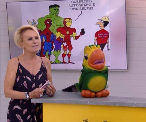 Ana Maria Braga destaca charge do Duke em seu programa