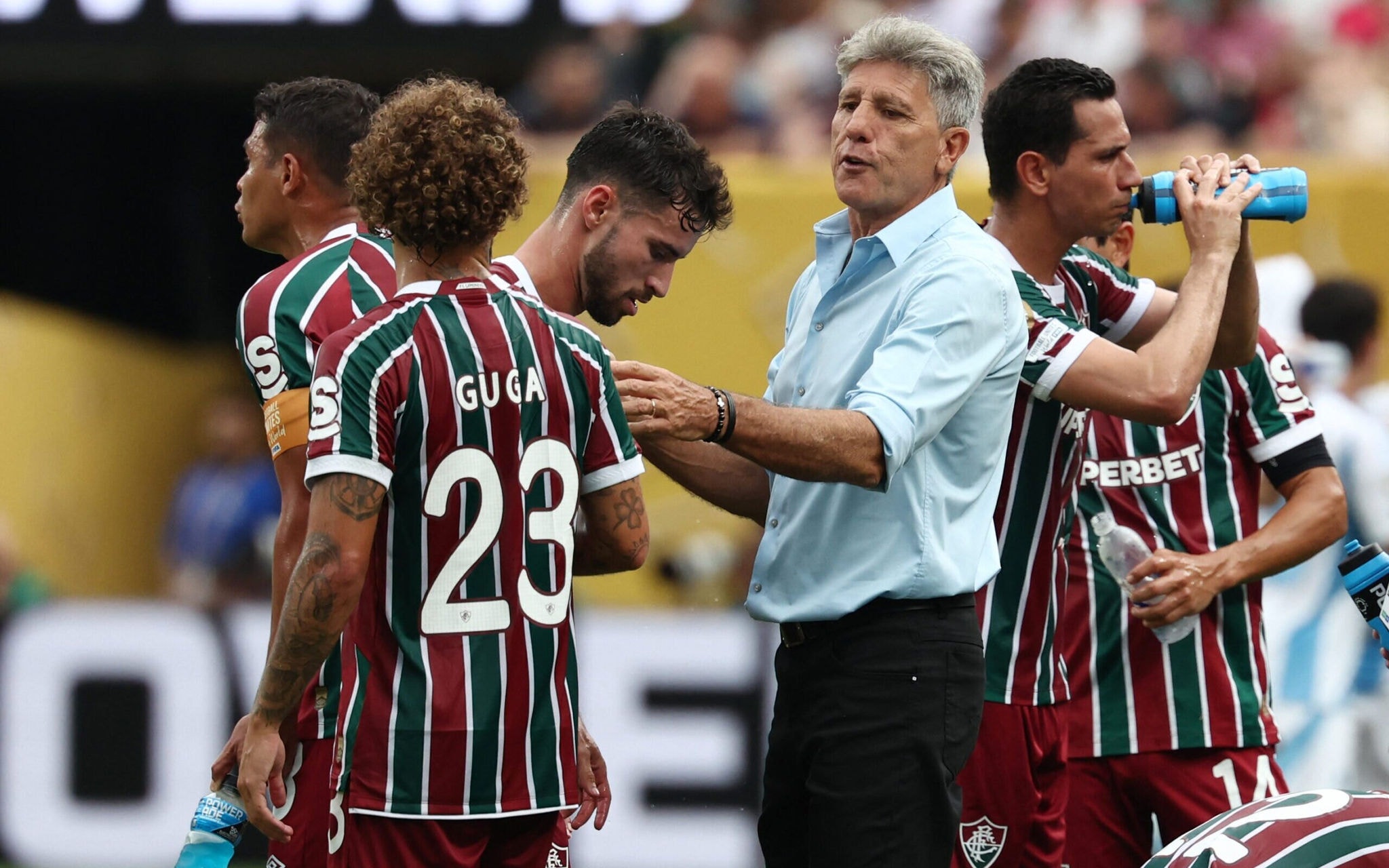 Renato Gaúcho em partida do Fluminense Mundial de Clubes (Foto: Franck Fife/AFP)