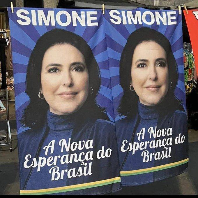 Toalhas de Simone Tebet, em São Paulo