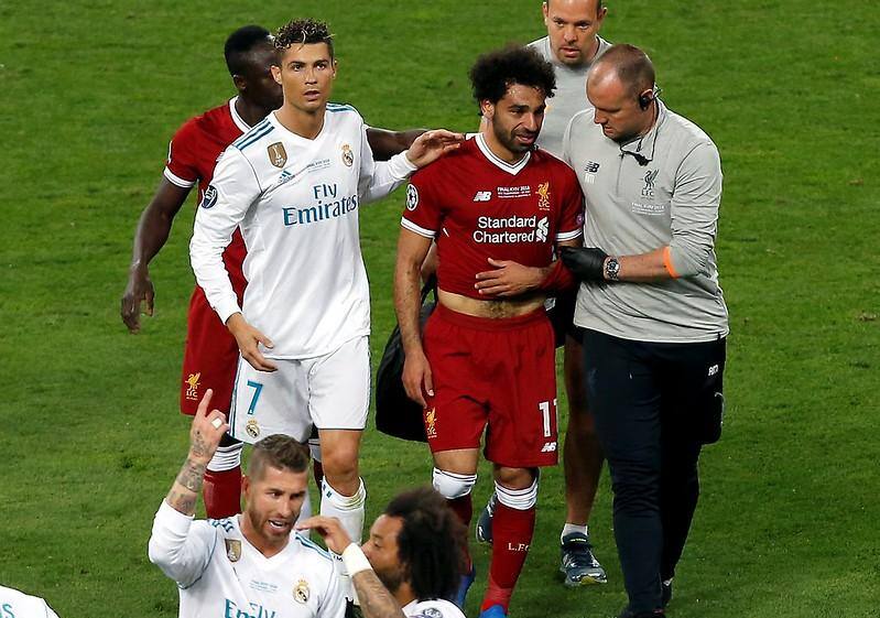 Final de 2018 teve Cristiano Ronaldo em campo e contusão de Salah