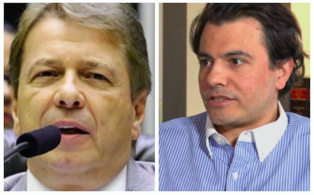 Deputado federal Bibo Nunes (PSL-RS) e o empresário Otávio Fakhoury, ambos bolsonaristas