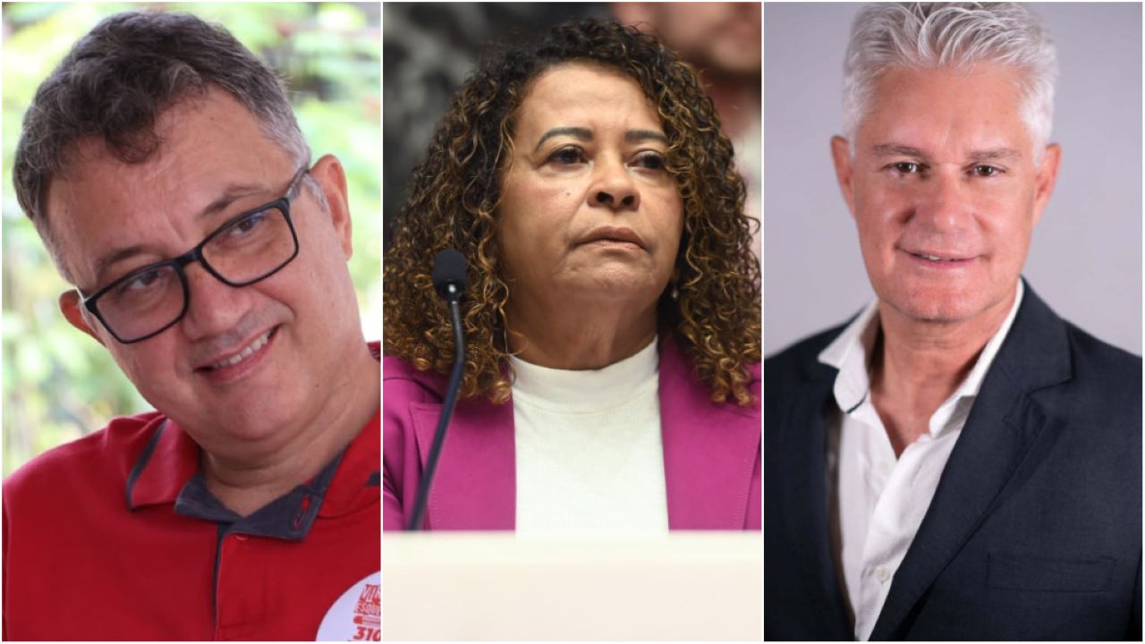 O professor e ex-presidente do PT em Juiz de Fora, Juanito Vieira, a 1ª vice-presidente da Assembleia Legislativa, Leninha, e o advogado e professor Esdras de Queiroz disputam o comando do Partido dos Trabalhadores em Minas