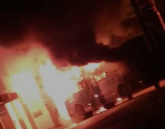 Incêndio em ônibus em Ribeirão das Neves