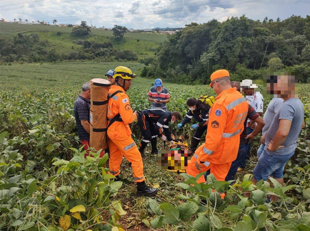 Idoso foi encontrado sem ferimento em uma plantação de soja
