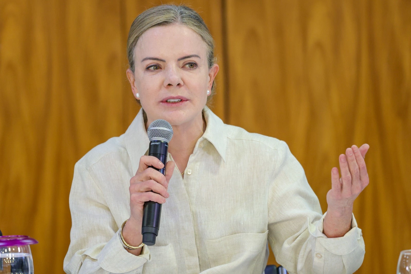 Gleisi Hoffmann é chefe da articulação política do governo Lula com o Congresso Nacional