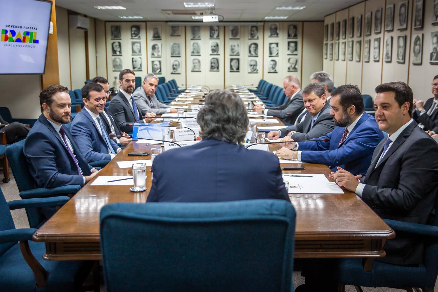 Reunião do ministro Fernando Haddad com governadores do consórcio de Integração Sul e Sudeste, em Brasília