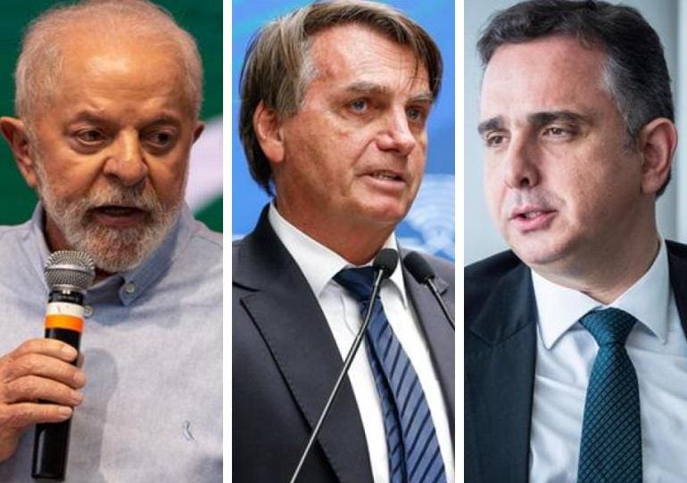 Lula, Bolsonaro e Pacheco