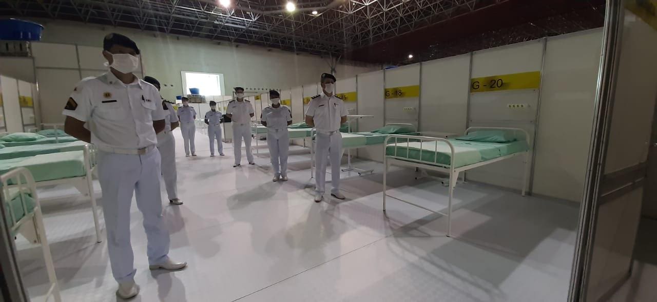 Hospital de campanha no Expominas