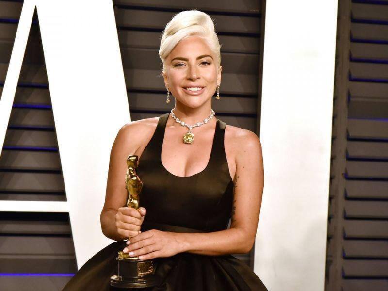 A cantora e atriz Lady Gaga na premiação do Oscar 2019