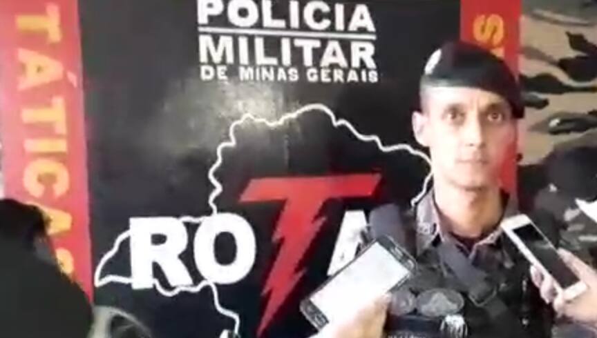 Major Lúcio Ferreira da Silva Neto em entrevista coletiva sobre o caso