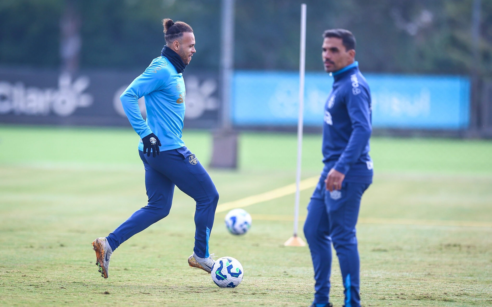 Braithwaite tem desconforto no tornozelo. (Foto: Lucas Uebel/Grêmio FBPA)