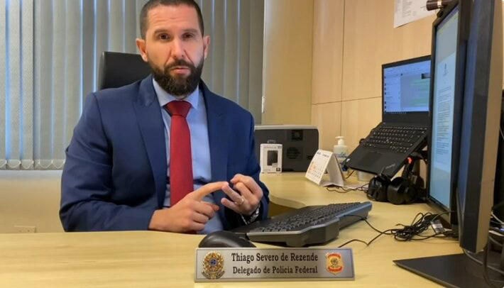 Delegado da PF Thiago Severo de Rezende, responsável pelo indiciamento de três integrantes da mesma família em caso de hostilidade contra Alexandre de Moraes e o filho do ministro, no aeroporto de Roma