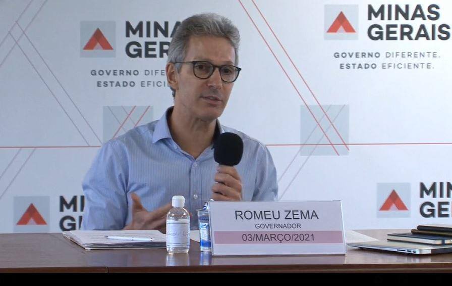 Romeu Zema determinou restrição de atividades em duas regiões de Minas Gerais para conter o avanço da Covid-19