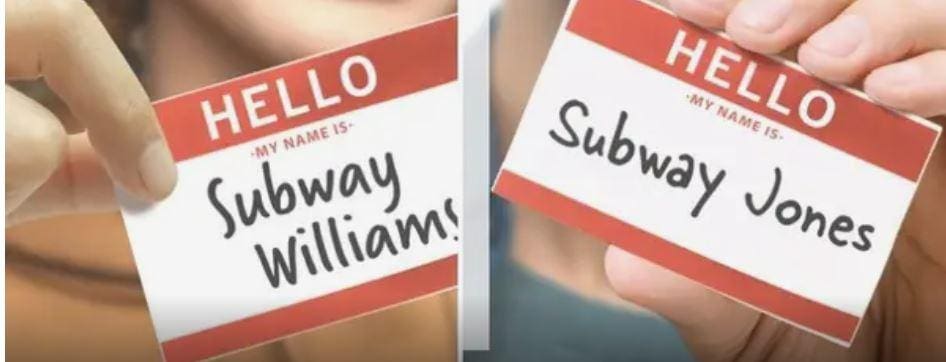 Campanha da rede de fast food Subway