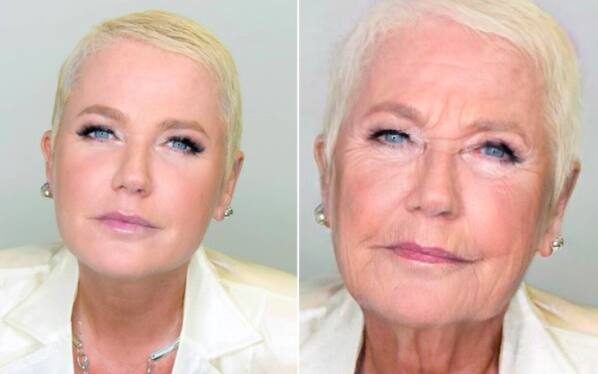 Xuxa postou imagem de app que envelhece o rosto