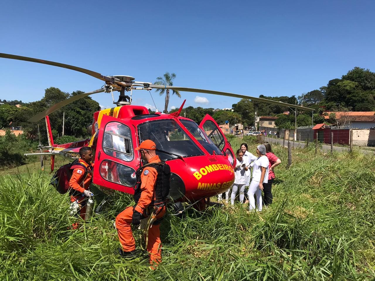 Criança foi transportada para Belo Horizonte
