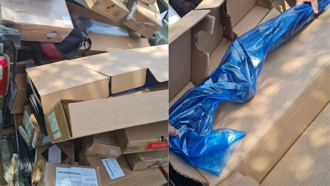 Armas foram apreendidas em dois veículos