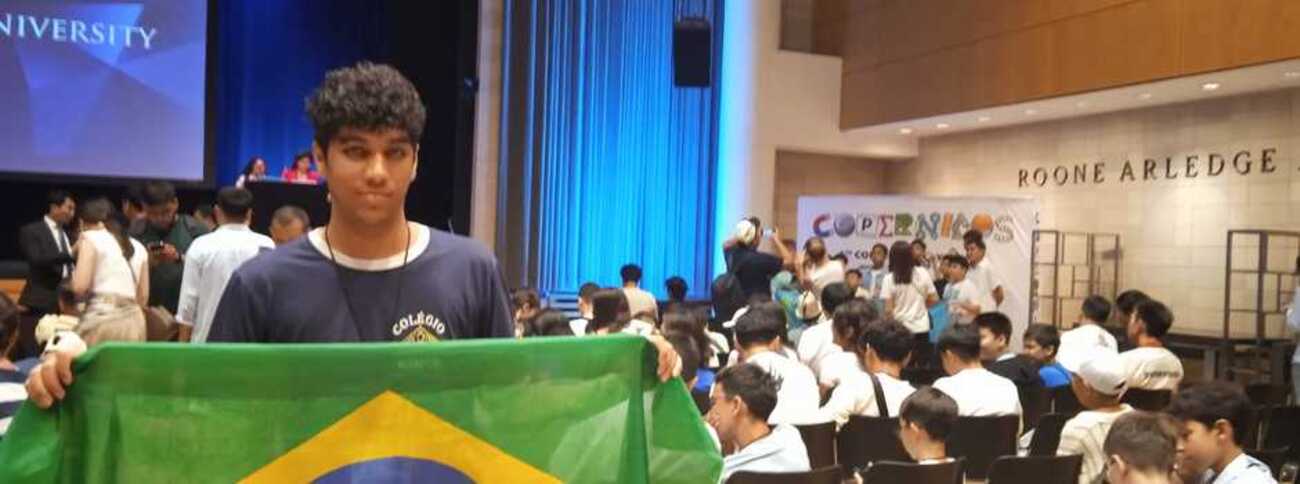 Marcus competiu no nível 5, destinado aos jovens com alto desempenho acadêmico