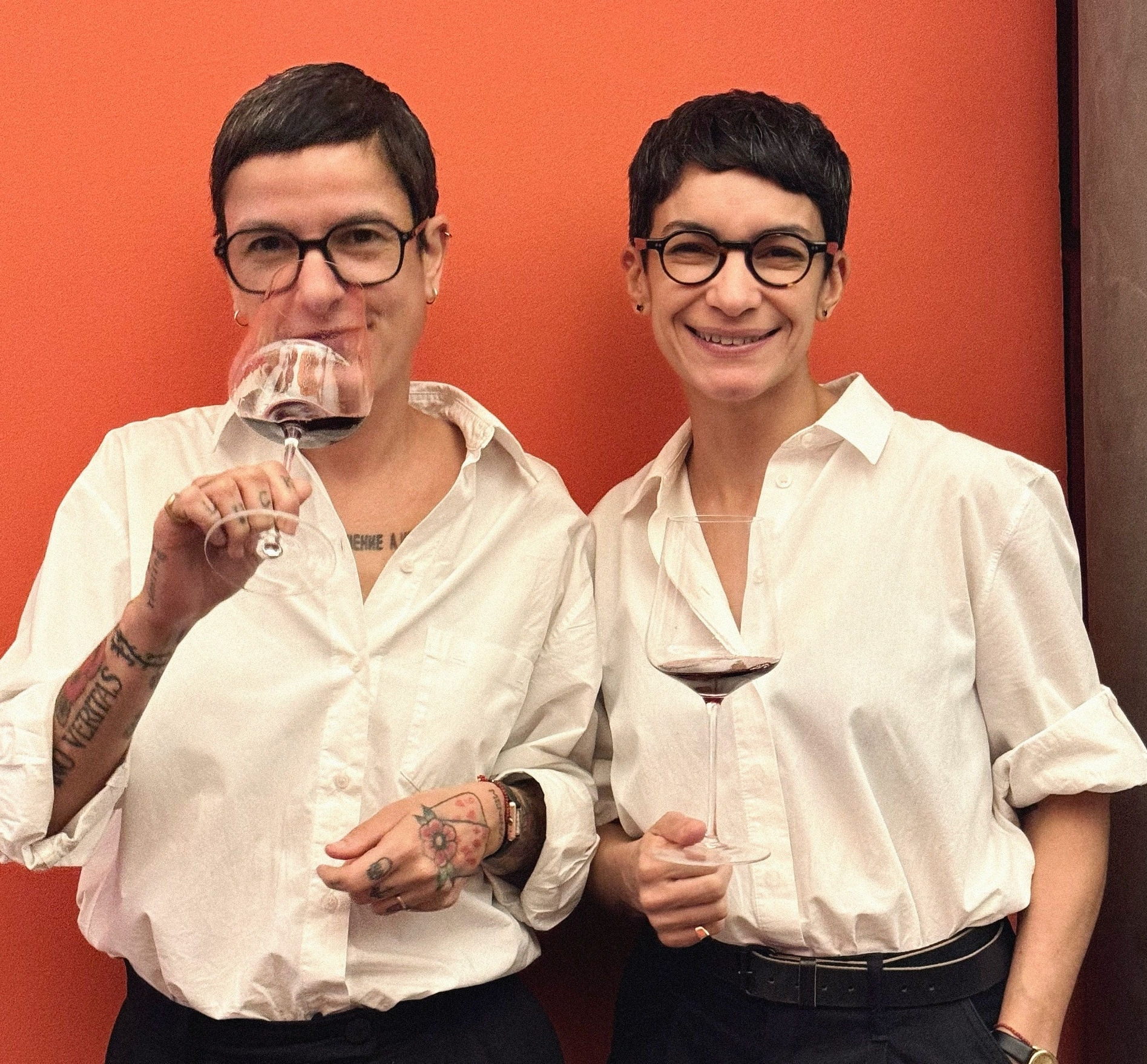 As sommeliers Daniela Bravin e Cassia Campos 
