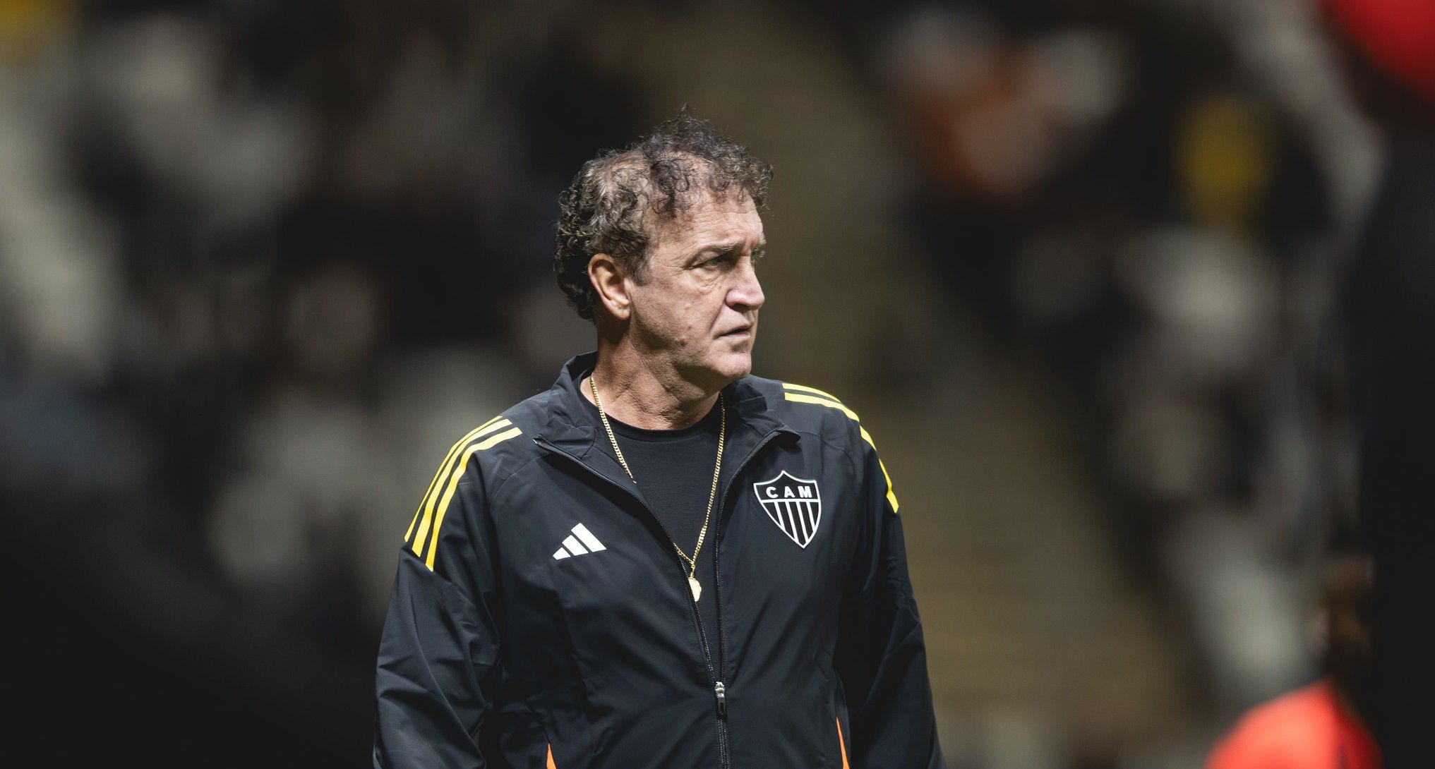 Cuca durante a partida contra o Bragantino, neste domingo 