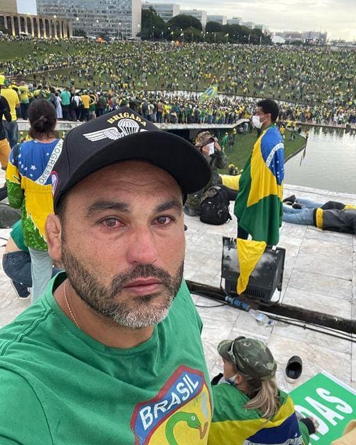 Léo Índio é sobrinho do presidente Jair Bolsonaro e participou dos atos criminosos em Brasília no 8 de janeiro
