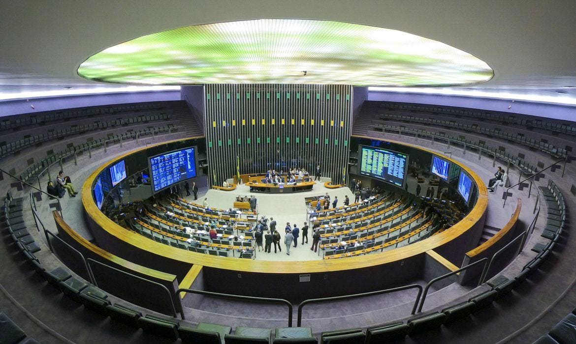 Na imagem, o plenário da Câmara dos Deputados