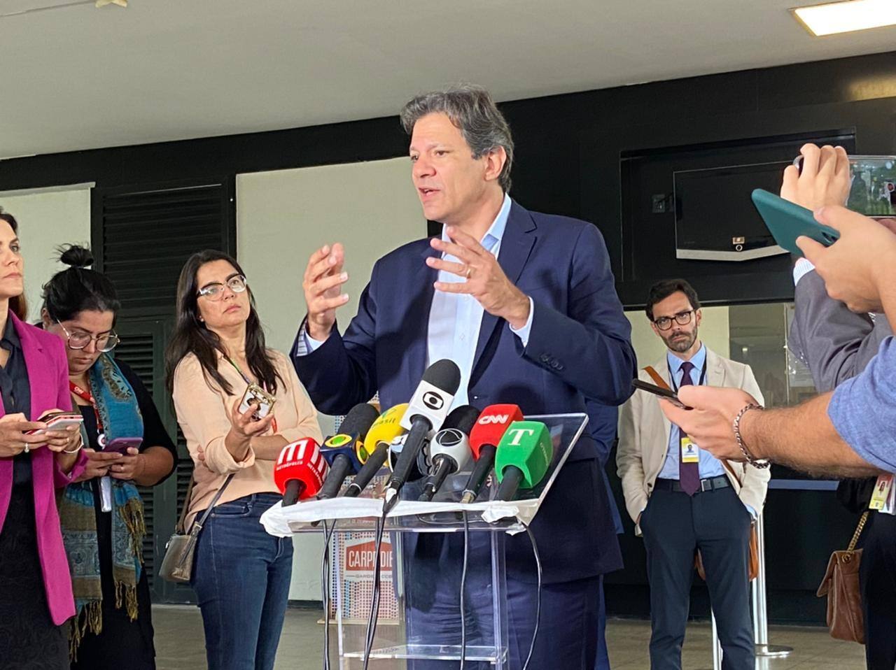 Na imagem, o ministro da Fazenda, Fernando Haddad