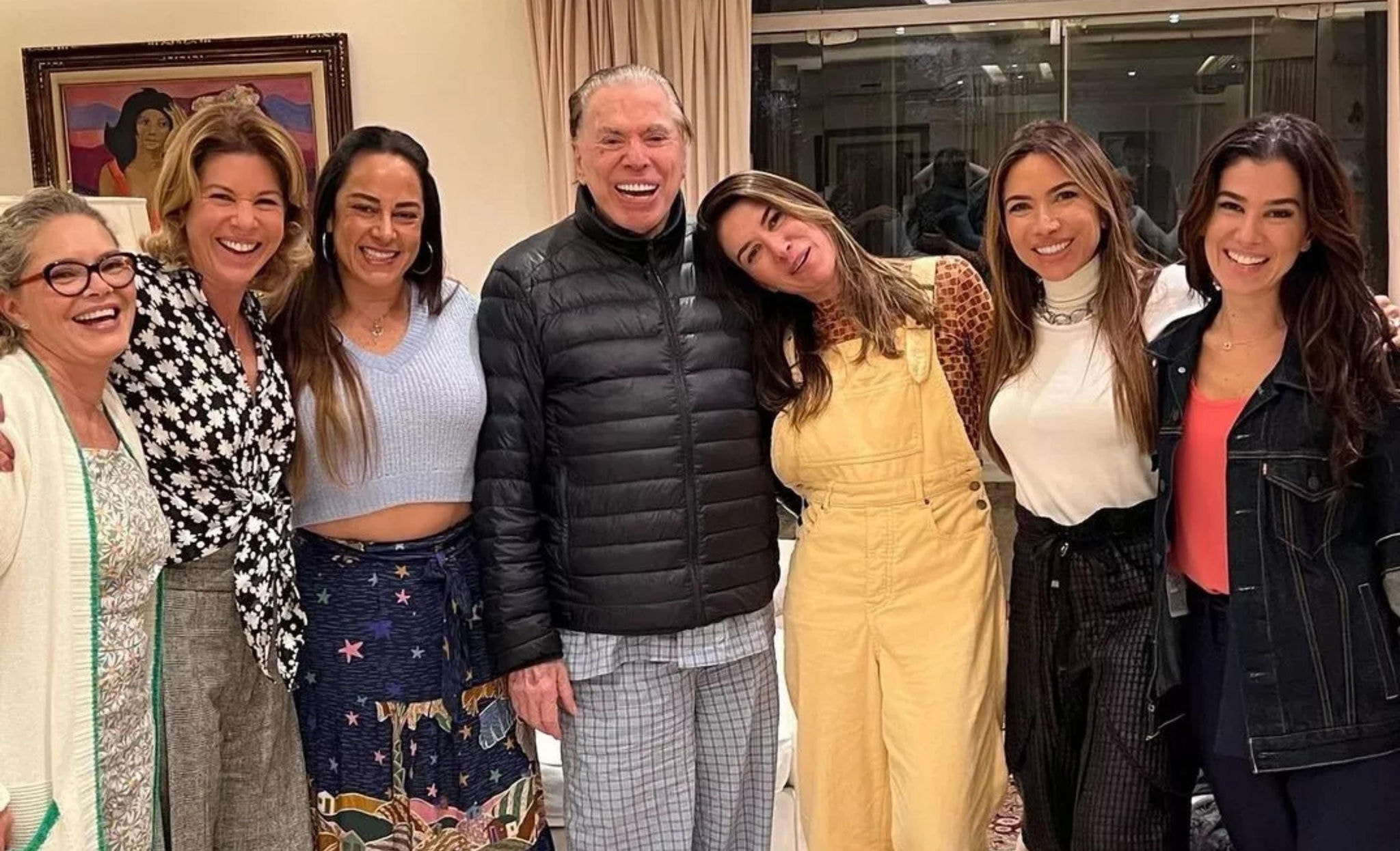Silvio Santos e filhas