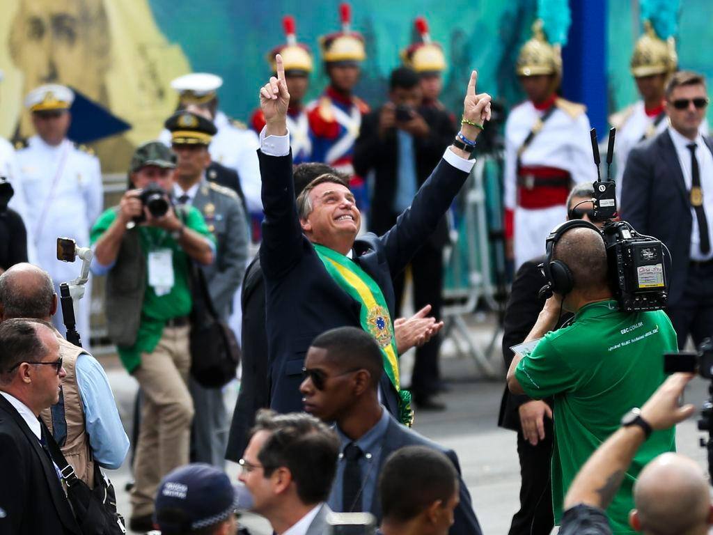 Presidente Jair Bolsonaro durante desfile cívico-militar do 7 de Setembro