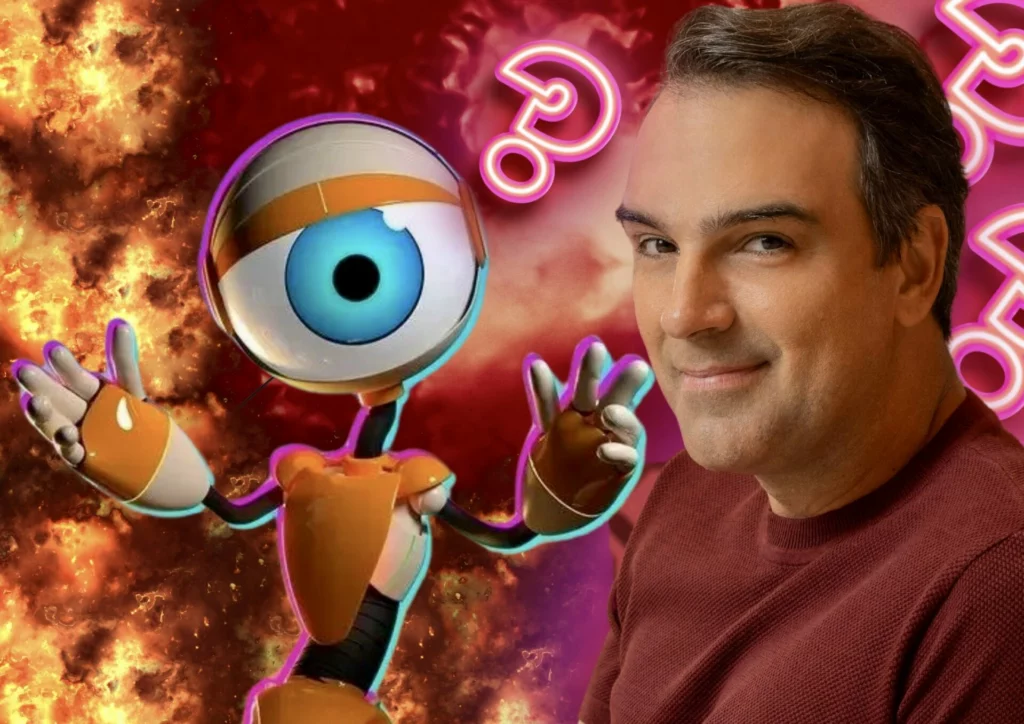 Tadeu Schmidt nos bastidores da Globo  - Divulgação/TV Globo 