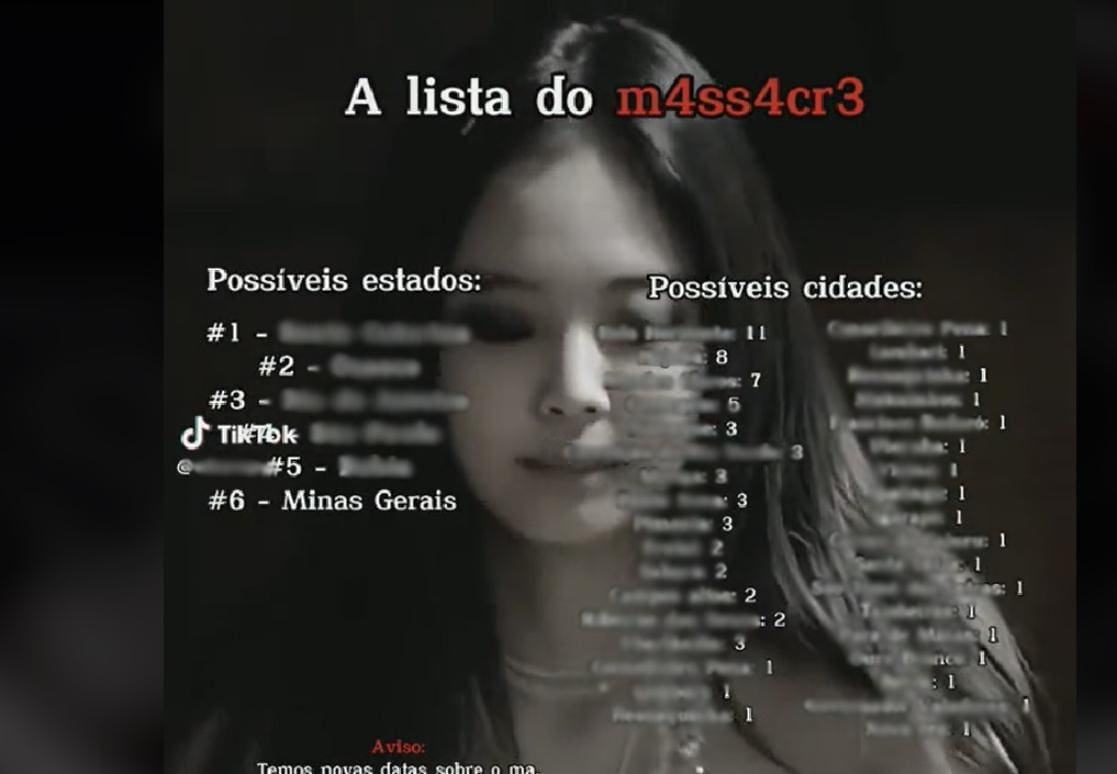 LISTA DO MASSACRE TIK TOK