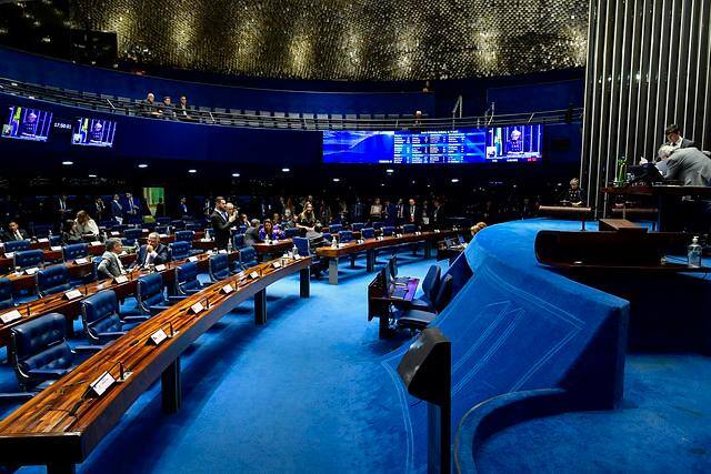 Plenário do Senado durante votação do projeto
