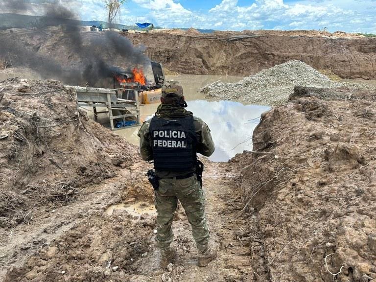 PF e Exército Brasileiro combatem garimpo ilegal na Terra Indígena Sararé e crimes transfronteiriços (Arquivo)