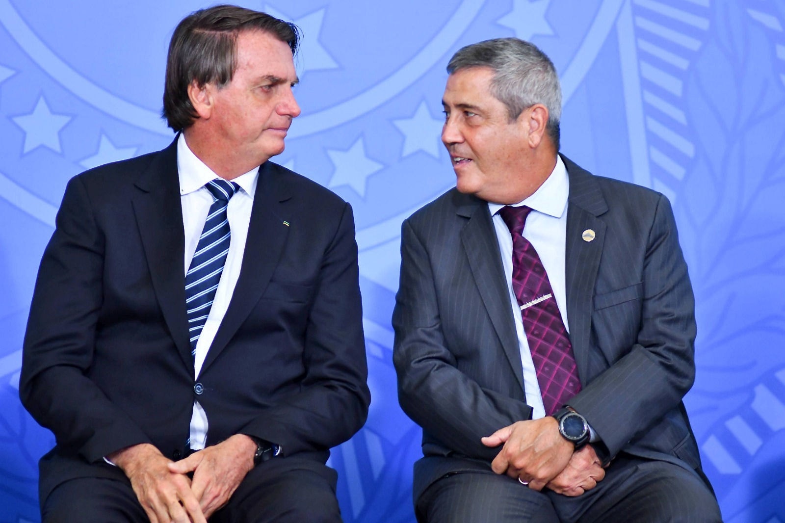 O ex-presidente Jair Bolsonaro e o general Walter Braga Netto. 